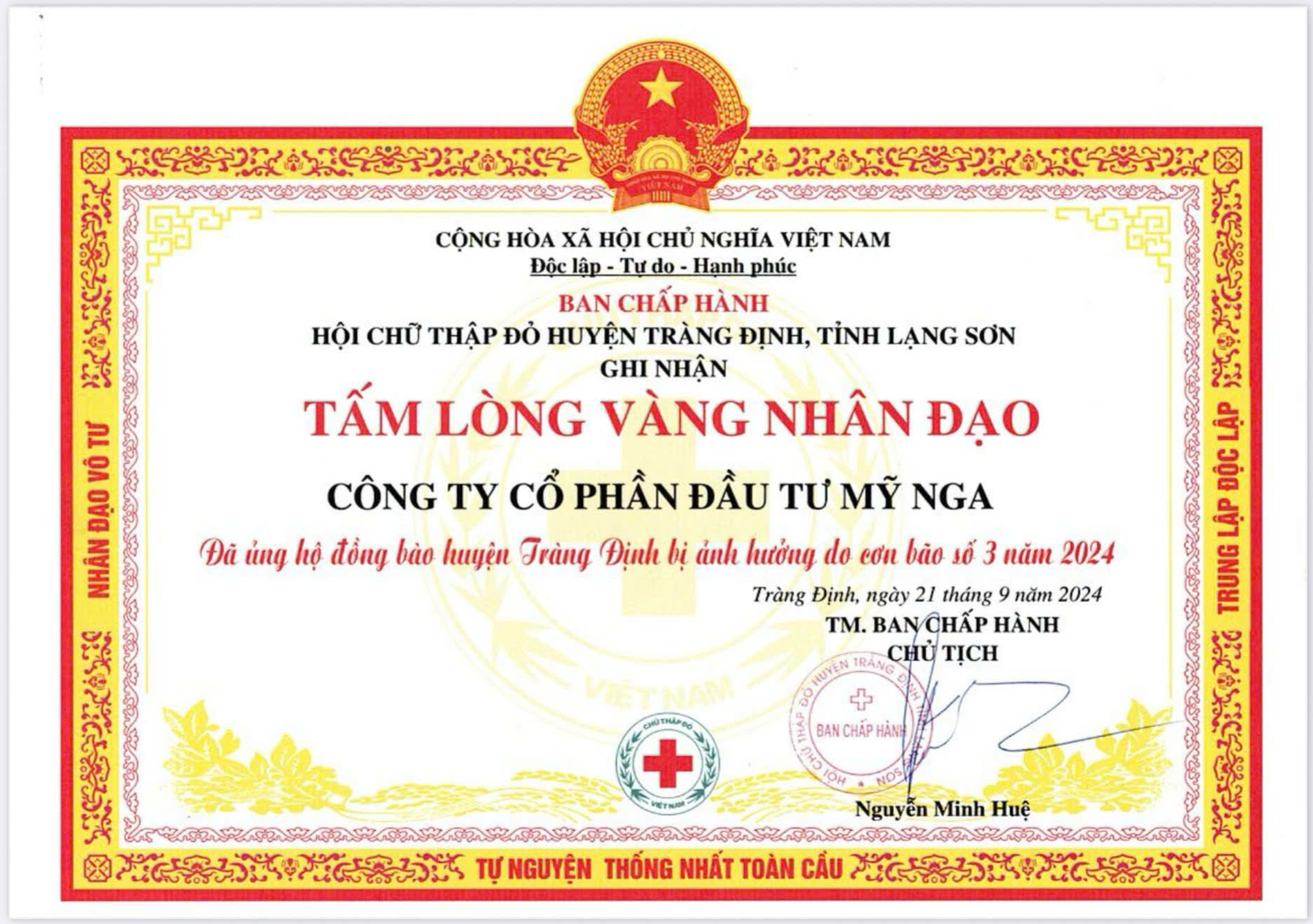 Mỹ Nga – Lan tỏa yêu thương, sẻ chia trách nhiệm với cộng đồng